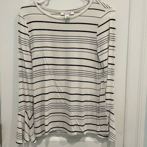 White House Black Market Striped Long Sleeve Tee